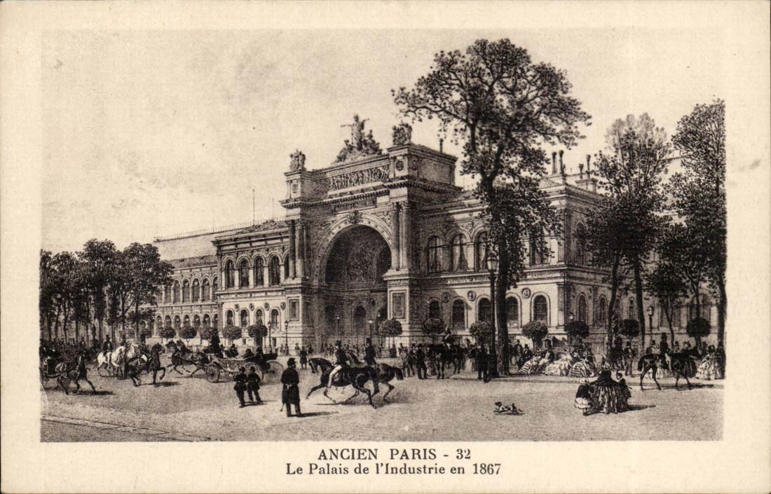 CPA Histoire Ancien Paris e palais de l'industrie en 1867