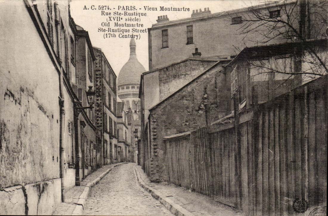 Paris (18eme) CPA Vieux Montmartre Rue Ste Rustique 