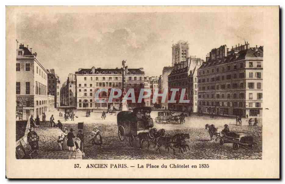 Place du Châtelet — Paris — 1835 — Ancien Paris, n°57