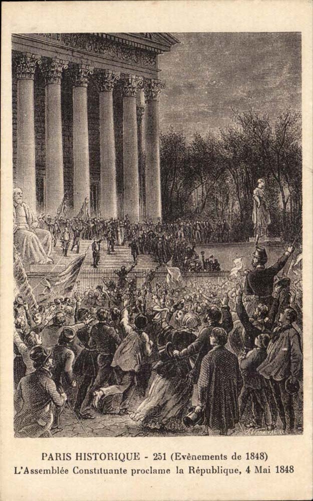 CPA Histoire Paris historique Evenements de 1848 Assemblee constituante proclame la Republique 4 mai 1848
