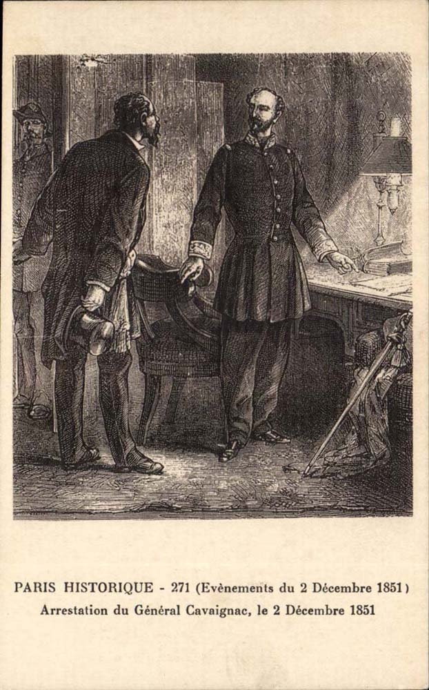 CPA Histoire Paris historique Evenements de 1851 Arrestation du general Cavaignac 2 decembre 1851