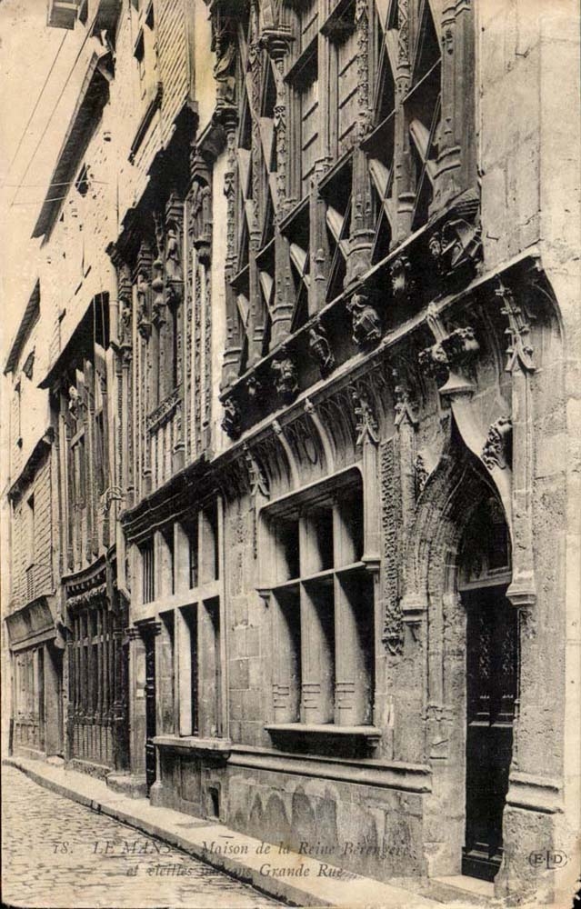 CPA Histoire Le Mans Maison de la Reine Berengere Grande rue