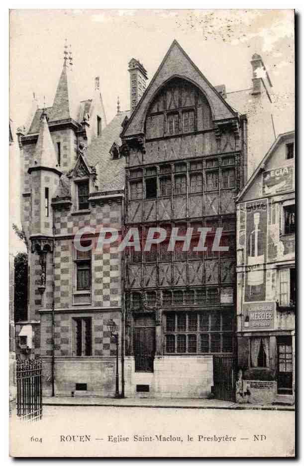 Rouen CPA Eglise Saint Maclou le presbytere