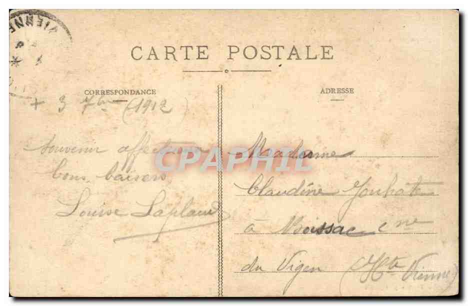Pellevoisin CPA Reposoir du SAcr Coeur dans l'enclos de l'ermitage — Rückseite