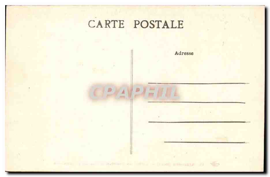 Argenton CPA L'hotel des Postes et la rue Arclerc Descottes — Rückseite