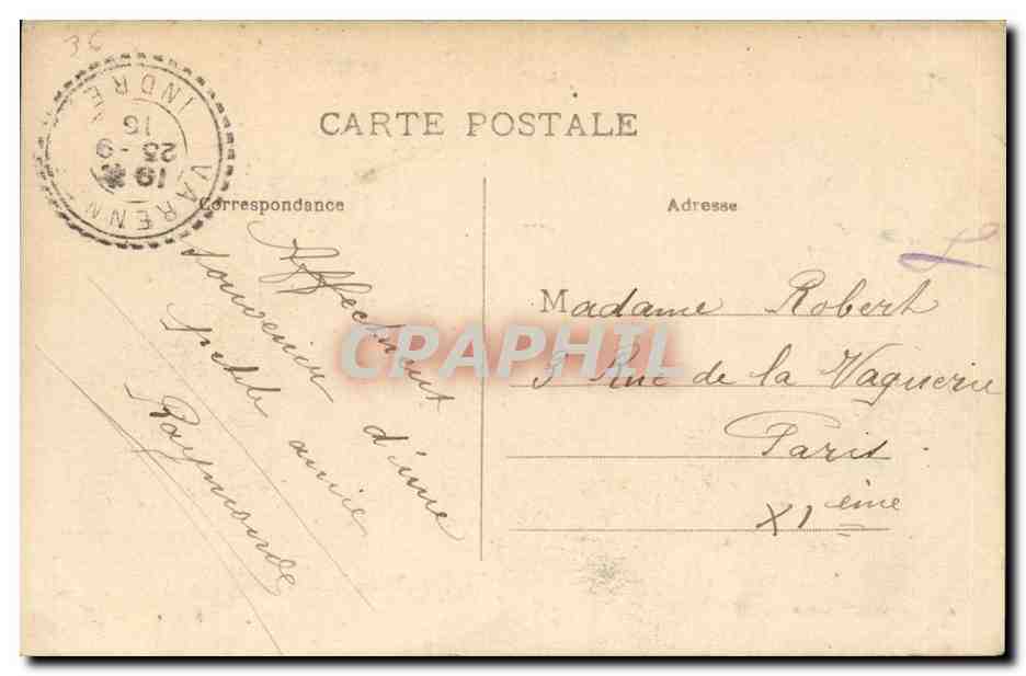 Valencay CPA Le chateau entre principale — Rückseite