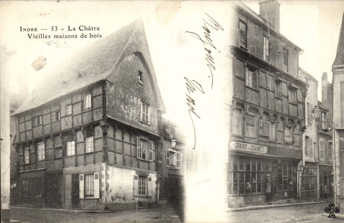 LA Chatre CPA Vieilles maisons de bois