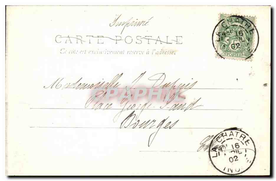 LA Chatre CPA Vieilles maisons de bois — Back