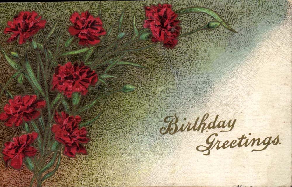 CPA Fantaisie Voeux Birthday greetings Anniversaire