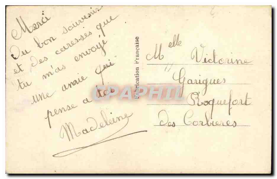 CPA Fantaisie Femme et fleurs  — Rückseite
