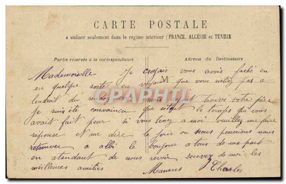 CPA Fantaisie Femme Serment d'amour (couple) — Rückseite
