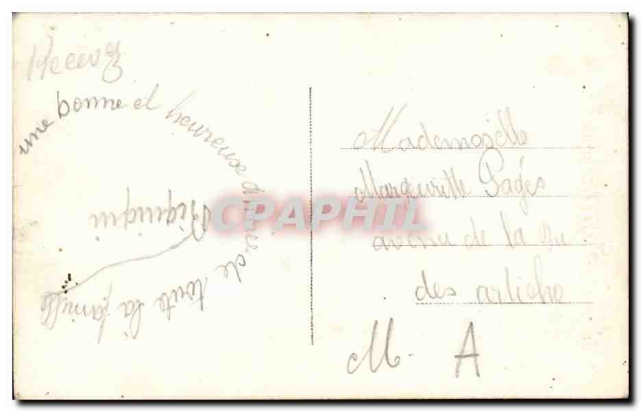 CPA Fantaisie Bon souvenir Couple — Rückseite