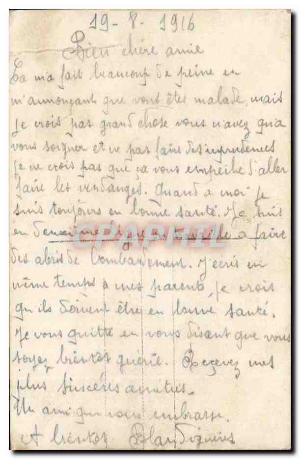 CPA Fantaisie le secret des aveux couple amour — Rückseite
