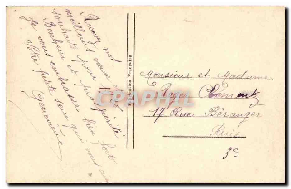 Femme en chapeau à fourrure — tenue hivernale avec branche de gui — éditeur Ronde, série non identifiée — Reverso