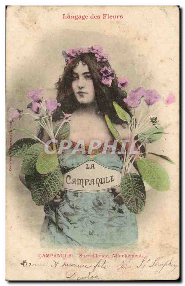 La Campanule — Langage des Fleurs — éditeur Parisienne Phototypie & Cie, n° 138