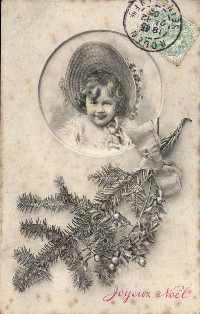 CPA Fantaisie Voeux Joyeux Noel (enfant)