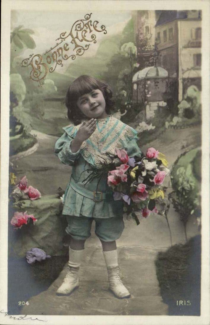 CPA Fantaisie Voeux Bonne fete (enfant)