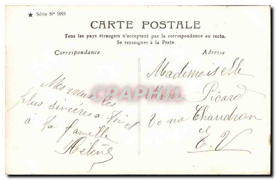 CPA Fantaisie Enfant et neige — Verso