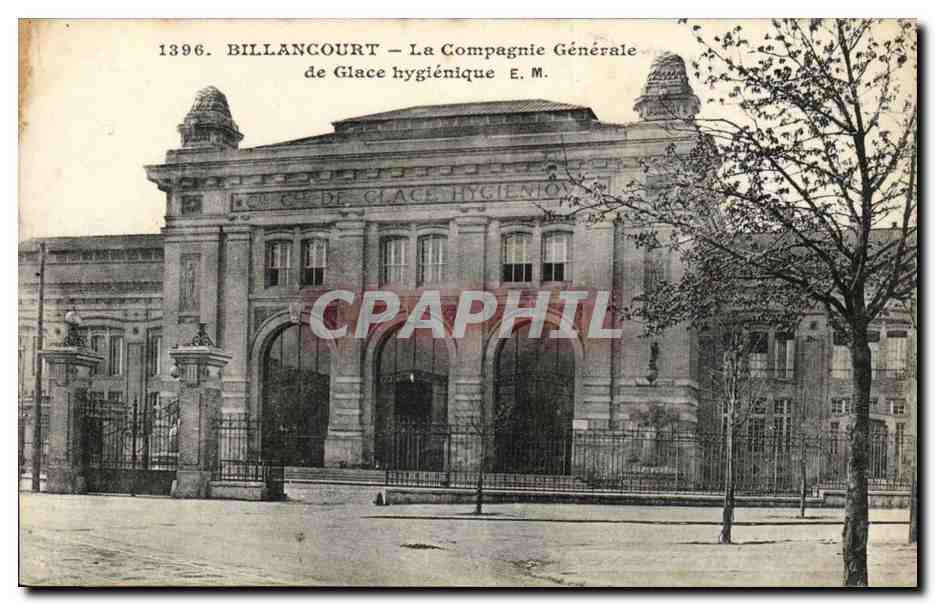 Billancourt CPA La compagne generale de glace hygienique