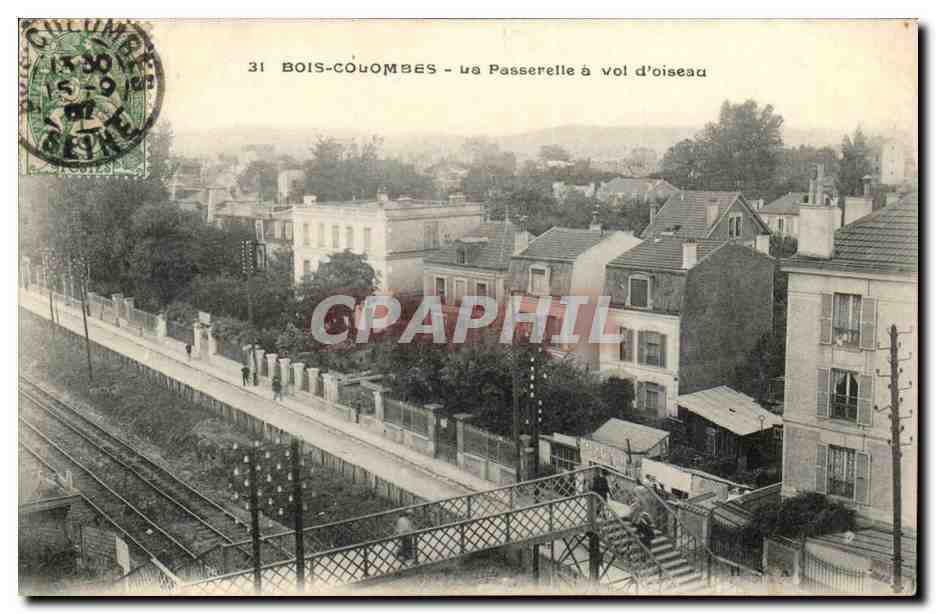 Bois Colombes CPA La passerelle a vol d'oiseau