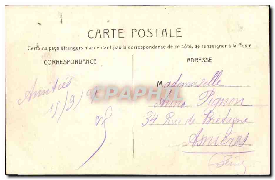Bois Colombes CPA La passerelle a vol d'oiseau — Rückseite