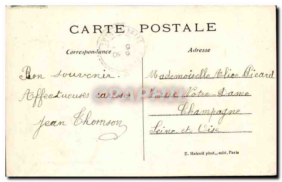 Boulogne sur Seine CPA Les jardins de la mairie — Rückseite