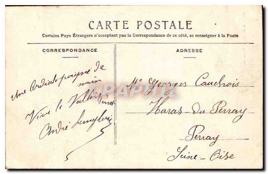 Levallois Perret CPA Hotel de ville Salle du conseil — Verso