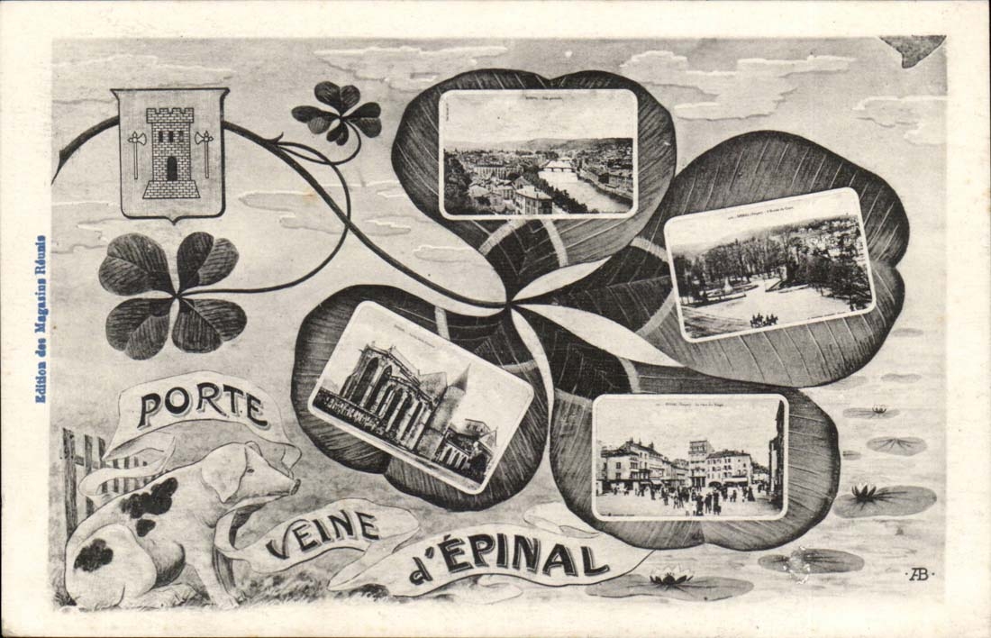 CPA Porte VEine d'Epinal (cochon pig)