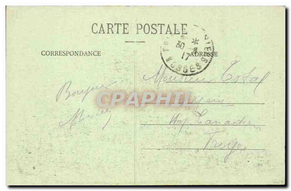 CPA Porte VEine d'Epinal (cochon pig) — Rückseite