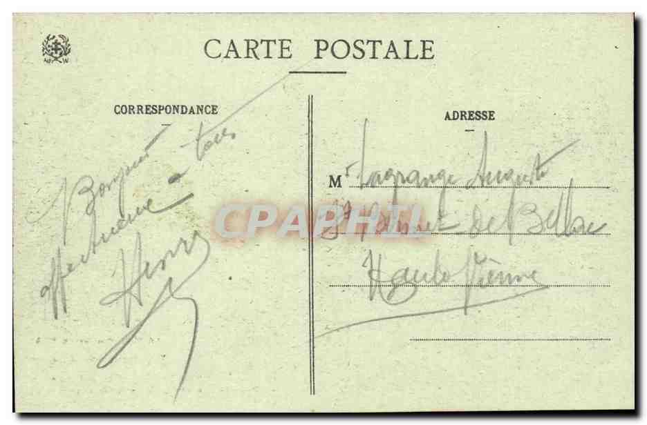 CPA Les cols des Vosges Le tunnel de Bussang (cote alsacien) frontiere avant la guerre — Rückseite