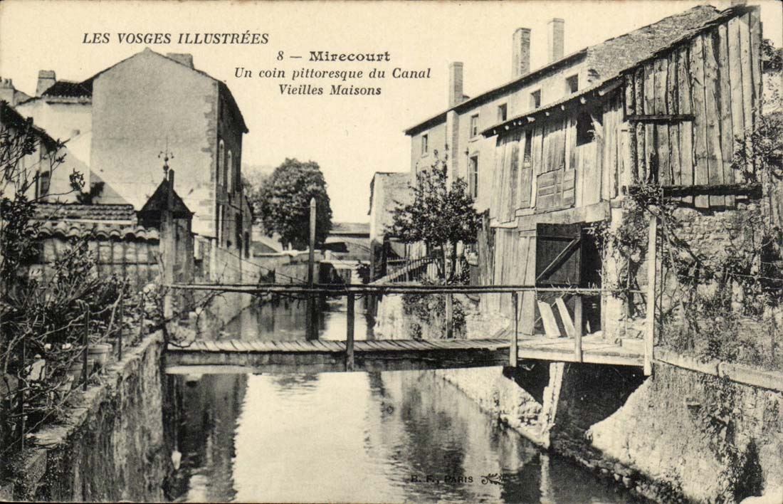 Mirecourt CPA Un coin pittoresque du canal Vieilles maisons