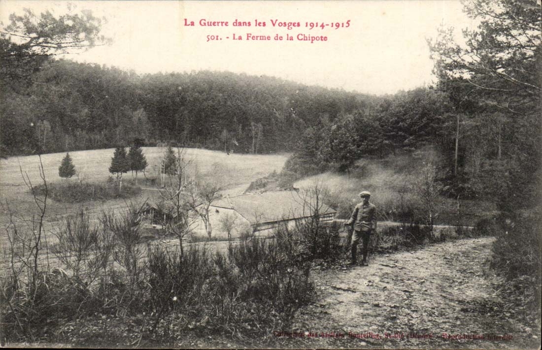 La guerre dans les Vosges CPA La ferme de la Chipote