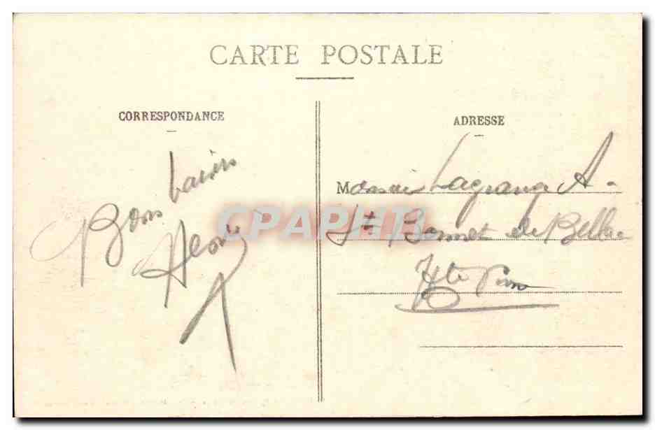 La guerre dans les Vosges CPA La ferme de la Chipote — Rückseite