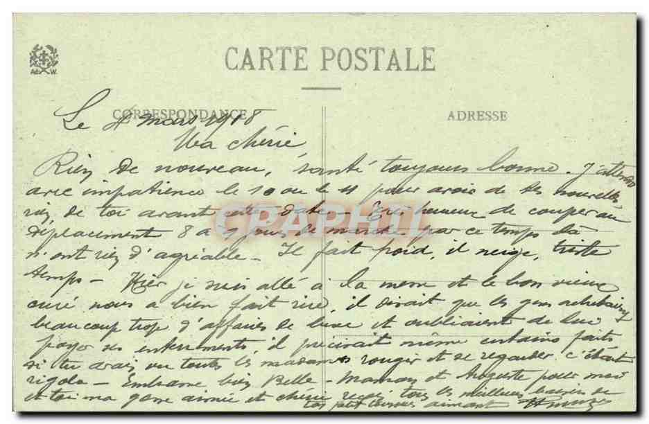 Corcieux CPA Vue generale et baraquements militaires — Rückseite