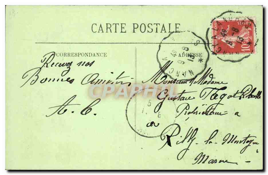 Vittel CPA Les galeries — Verso