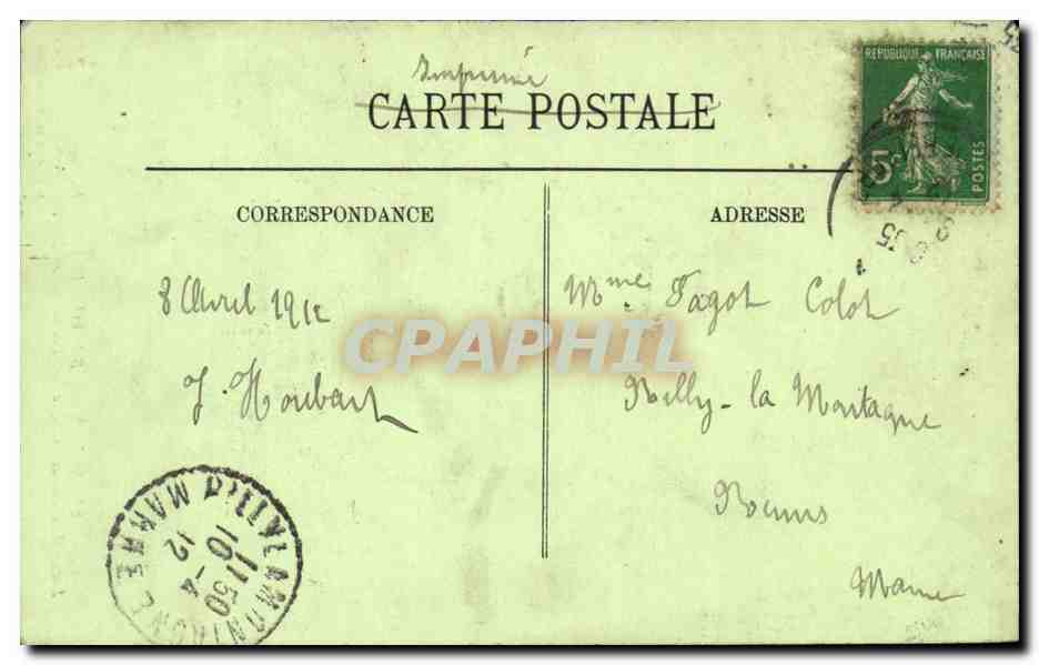 Les Roches de Morteville — Route du Ballon d'Alsace — Imp. Andrés, Giromagny — Achterkant