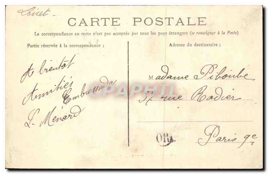 Chilleurs aux Bois CPA Place (cote Ouest) — Back