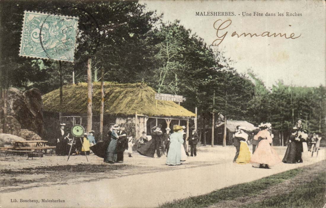 Malesherbes CPA Une fete dans les roches