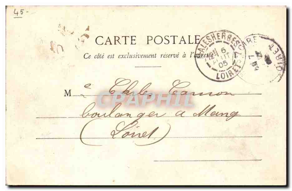 Malesherbes CPA Une fete dans les roches — Back