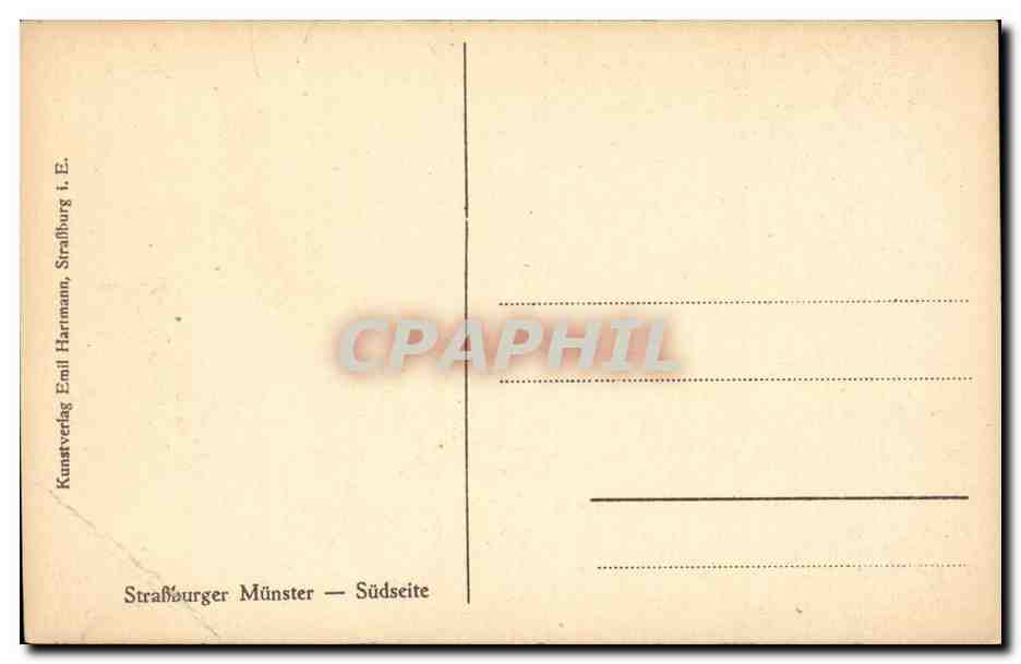 Strasbourg CPA Munster Sudseite — Verso