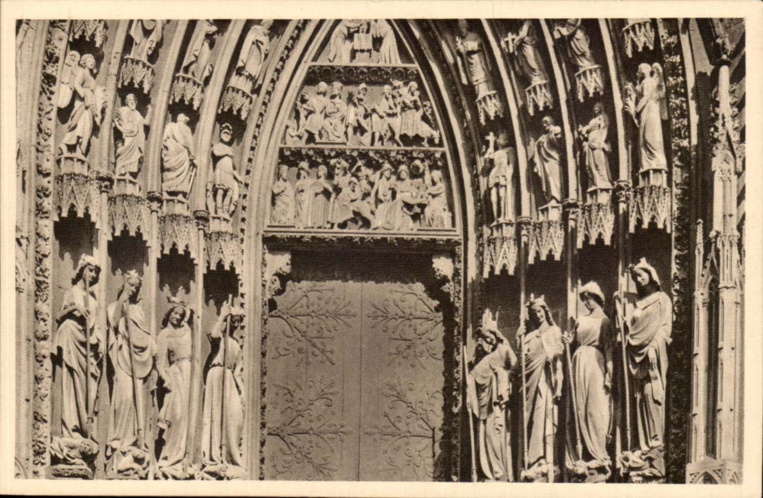 Strasbourg CPA Munster Norportal der Westfront