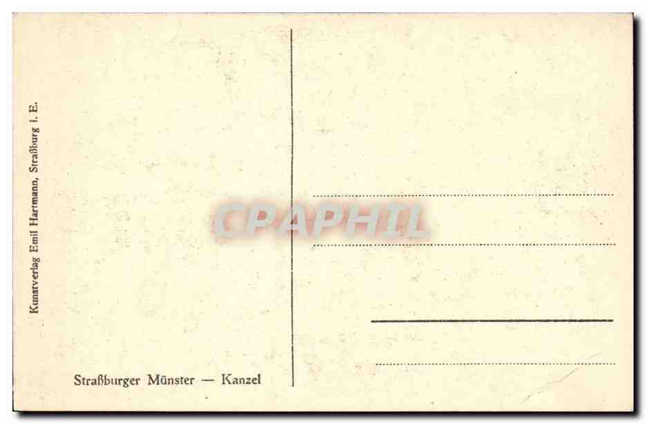 Strasbourg CPA Kanzel — Verso