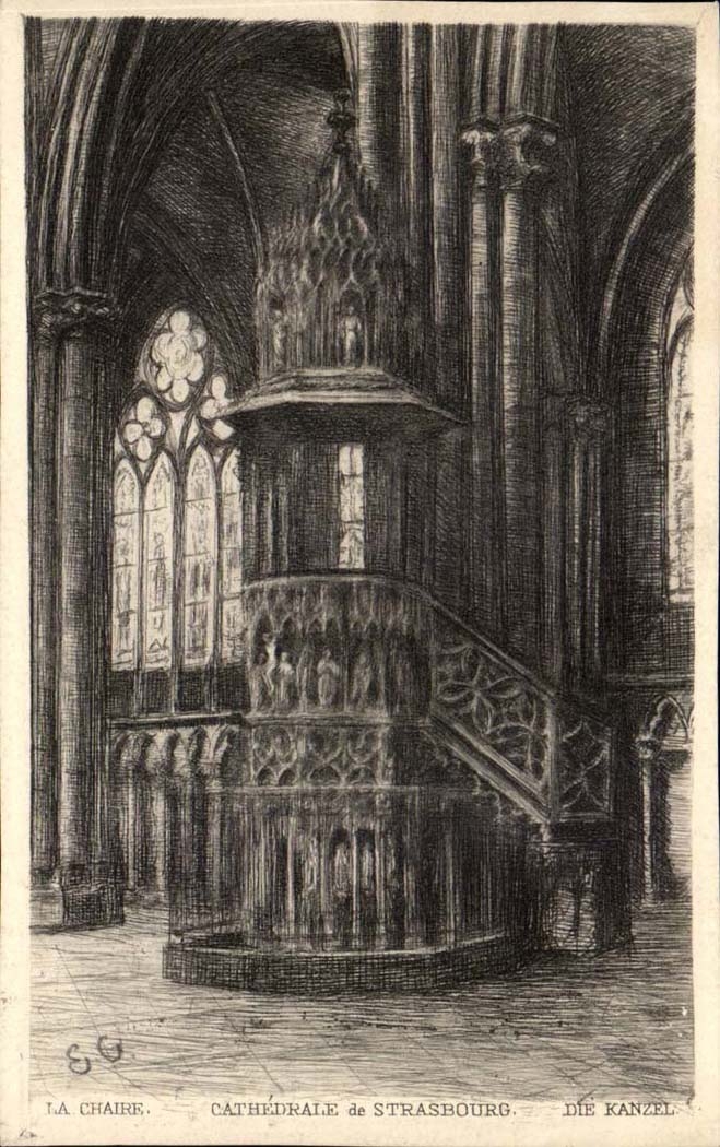 Strasbourg CPA CAthedrale La chaire