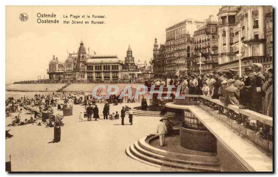 Belgique Ostende La plage et le Kursaal