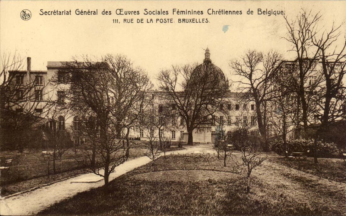 Belgique CPA Secretariat general des oeuvres sociales feminines chretiennes 111 rue de la poste Bruxelles