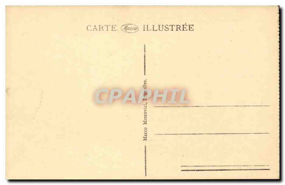 Belgique CPA Bruxelles Place royale Residence du prince Leopold Eglise Saint Jacques sur Coudenberg statue Godefroid  — Verso