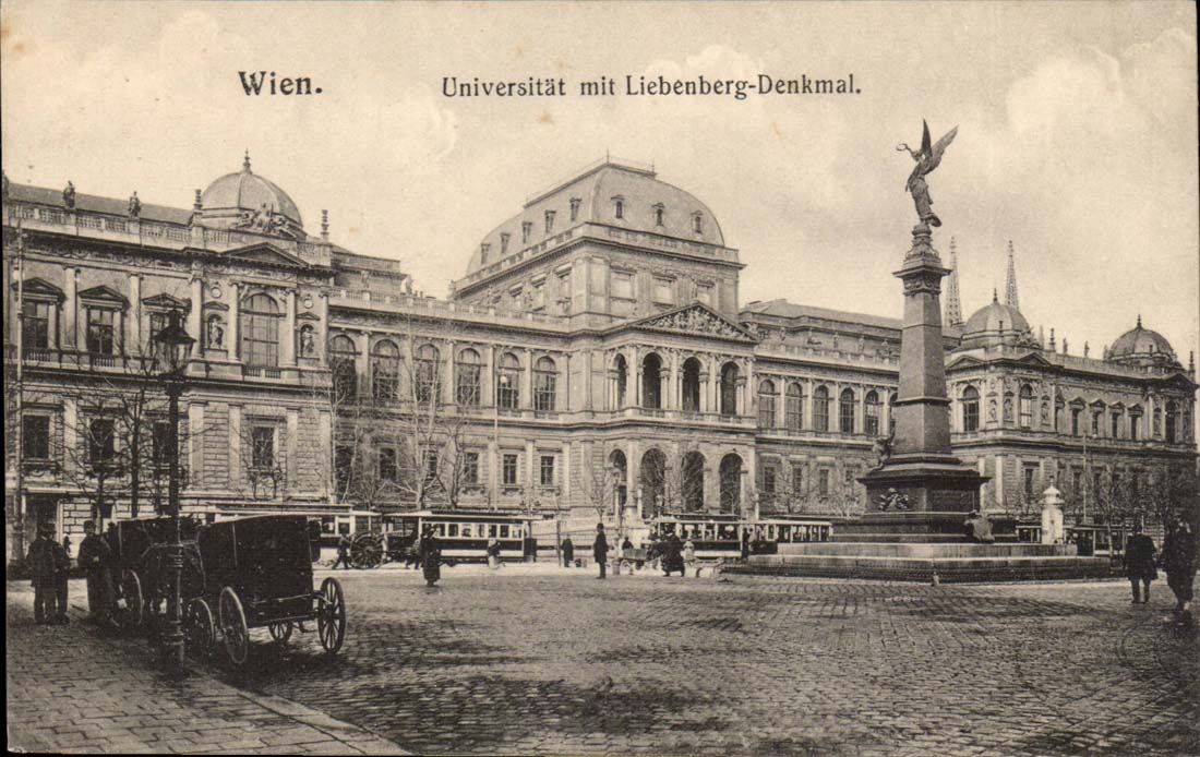 autriche Austria Wien Vienne CPA Uuniversitat mit Liedenberg Denkmal