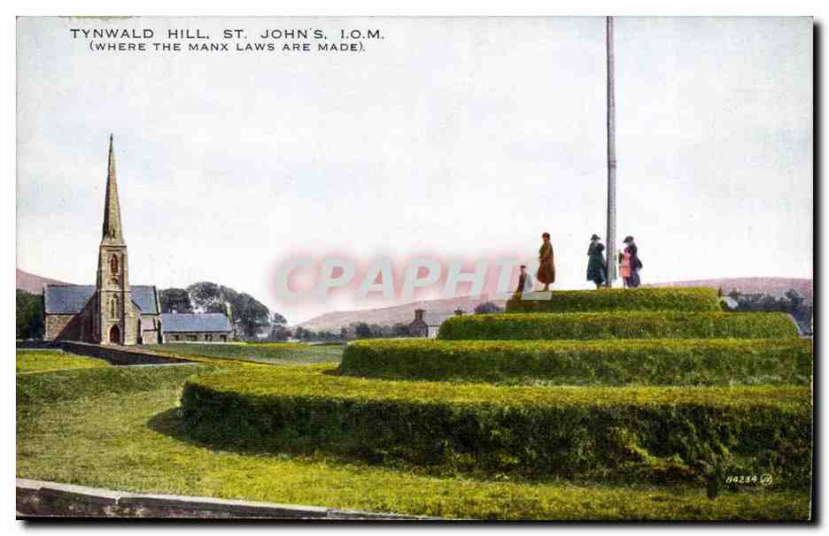 Grande Bretagne Tynwald Hill st John's Isle of Man (where the Manx laws are made)