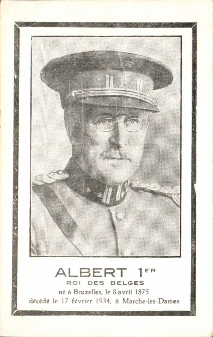 Albert Ier roi des Belges — portrait militaire — C. Douteau, Bruxelles