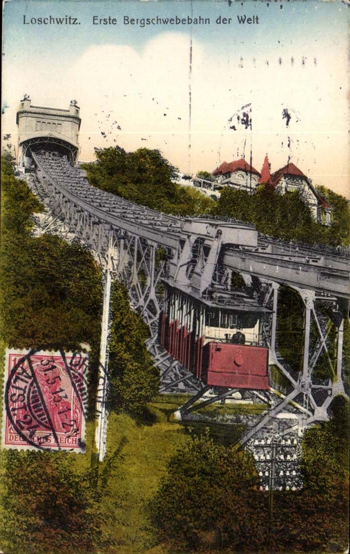 Allemagne Loschwitz CPA erste Bergschwebebahn der Welt (train) Telepherique